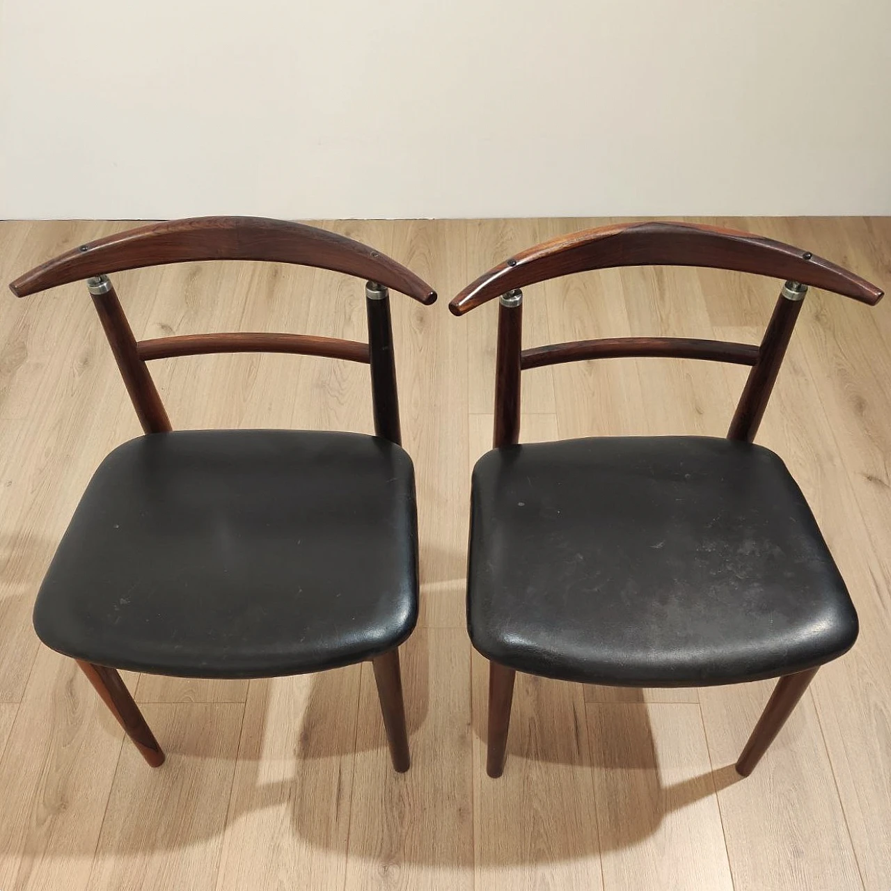 Pair of chairs by Helge & Borge Rammeskov for Sibast, 1960s 5