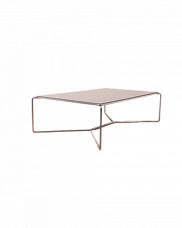 Marcel 470 coffee table in metal by K. Takahama for Cassina, 1970s