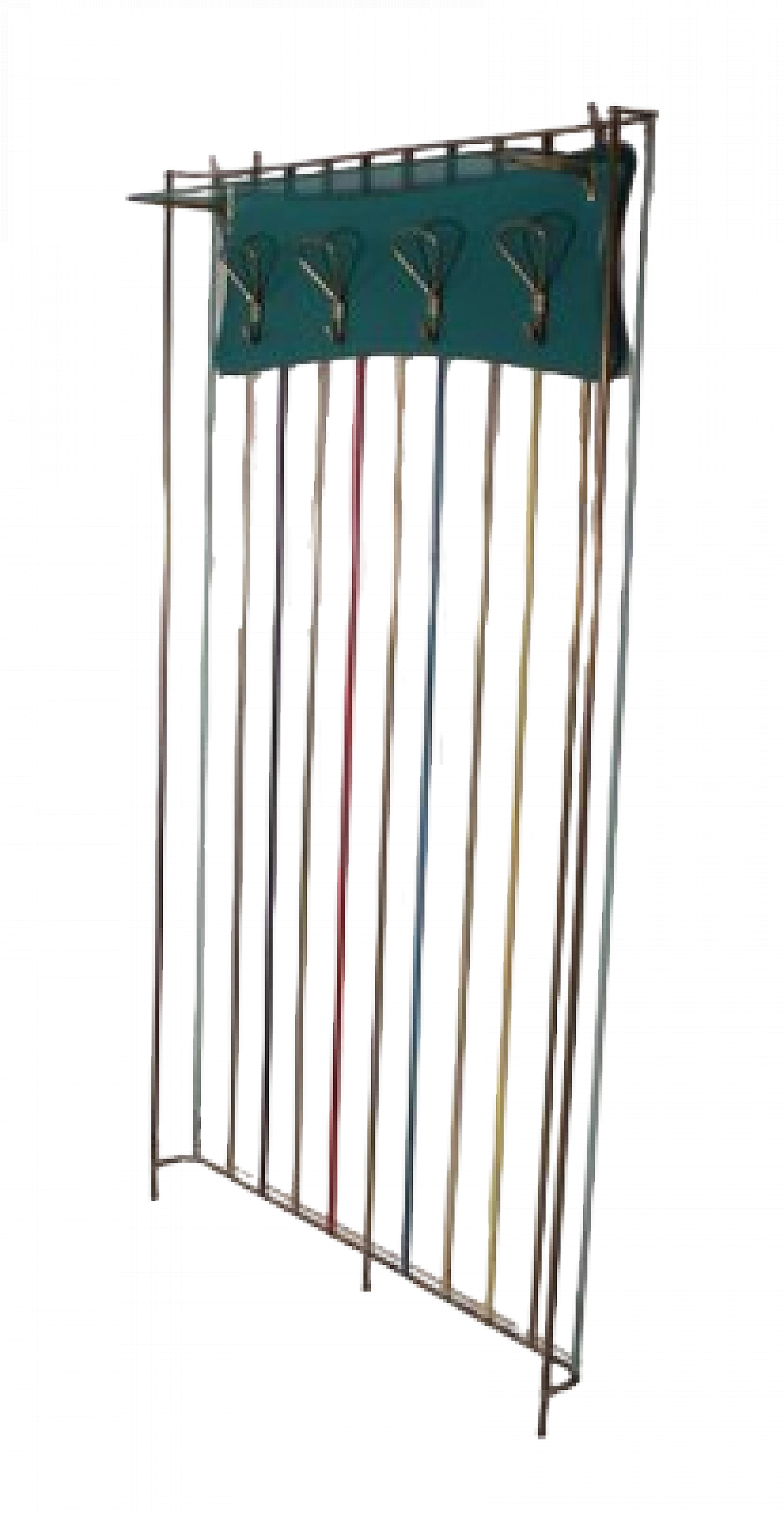 Multicolor metal coat rack, 1960s 8