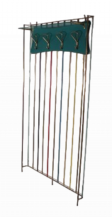 Multicolor metal coat rack, 1960s