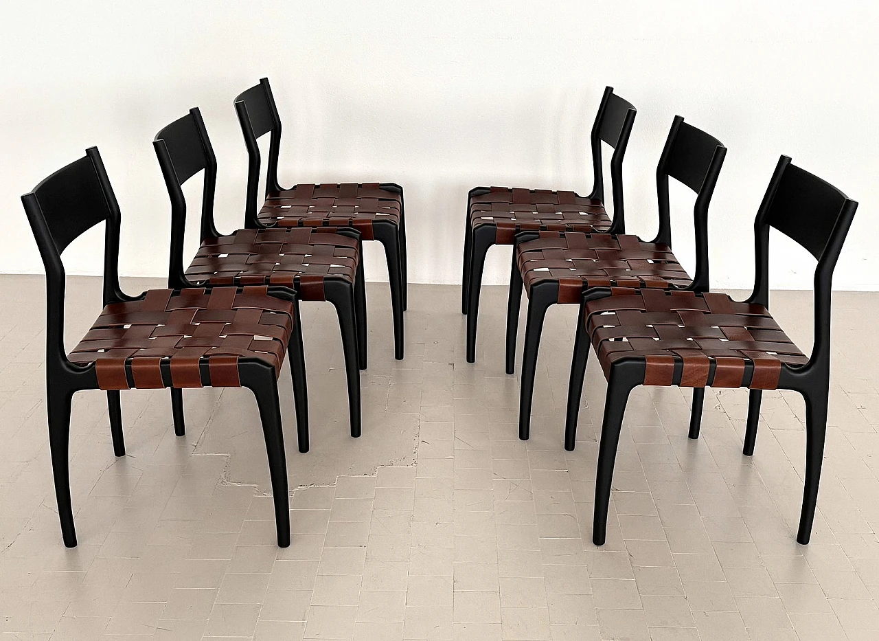 6 Chairs 993 by Piero Palange and Werther Toffoloni for Montina, 1970s 1