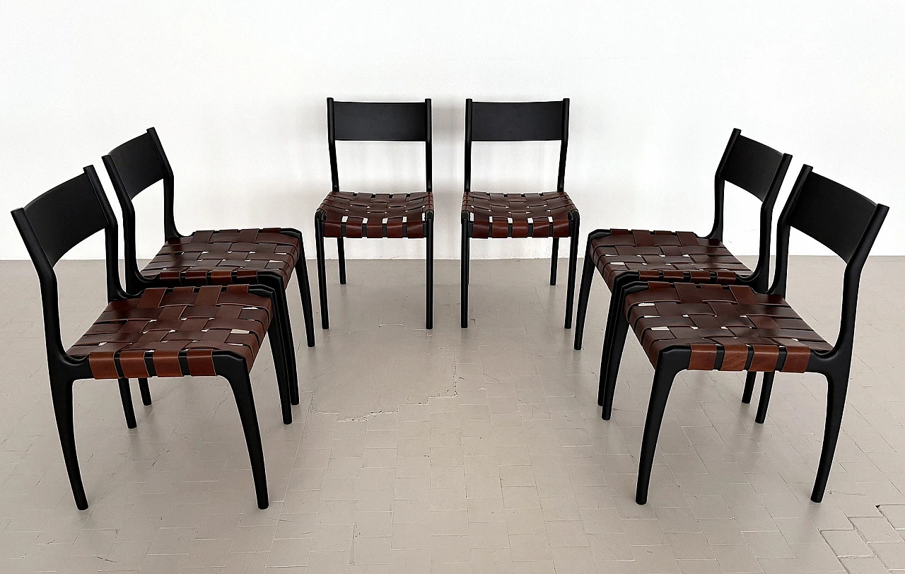 6 Chairs 993 by Piero Palange and Werther Toffoloni for Montina, 1970s 2