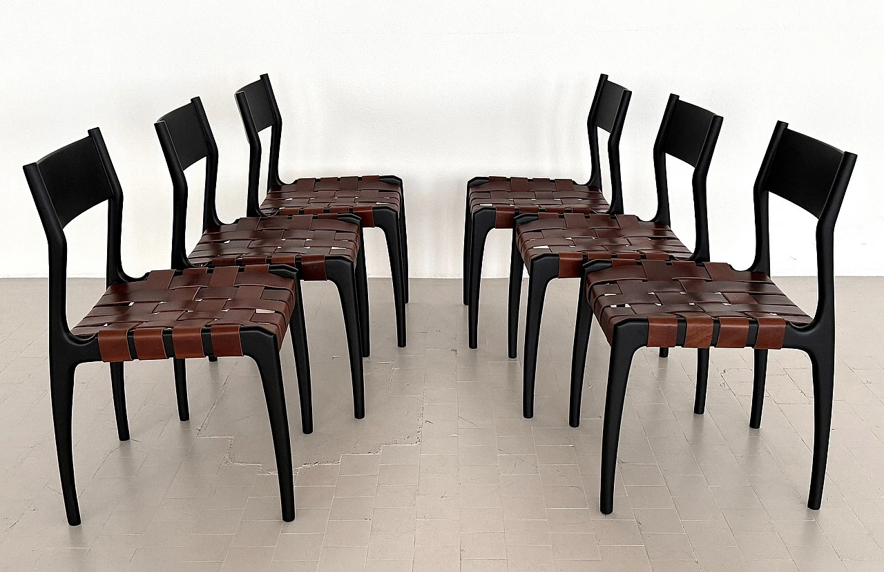 6 Chairs 993 by Piero Palange and Werther Toffoloni for Montina, 1970s 10