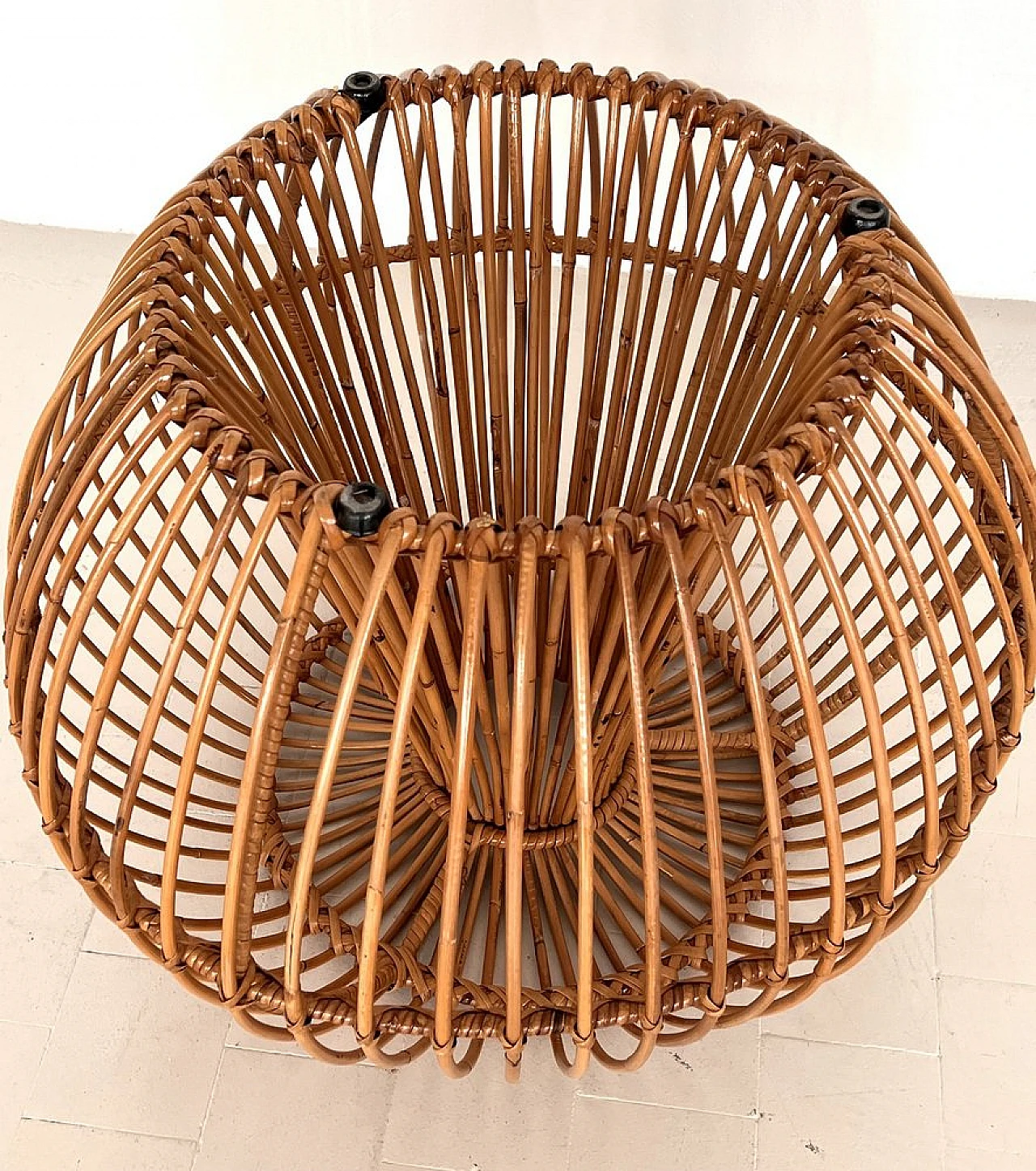 Bamboo stool with cushion attributed to J. Abraham & D. Jan Rol, 1960s 6