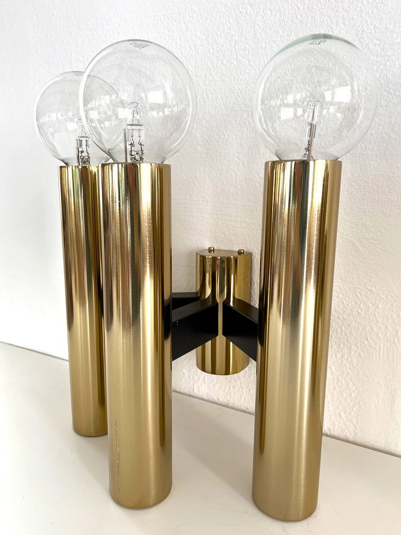 Pair of metal appliques by Jo Hammerborg for Fog & Mørup, 1970s 6