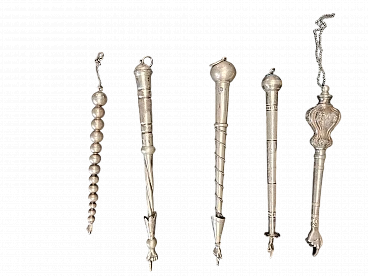 5 Yad pointers, late 19th century