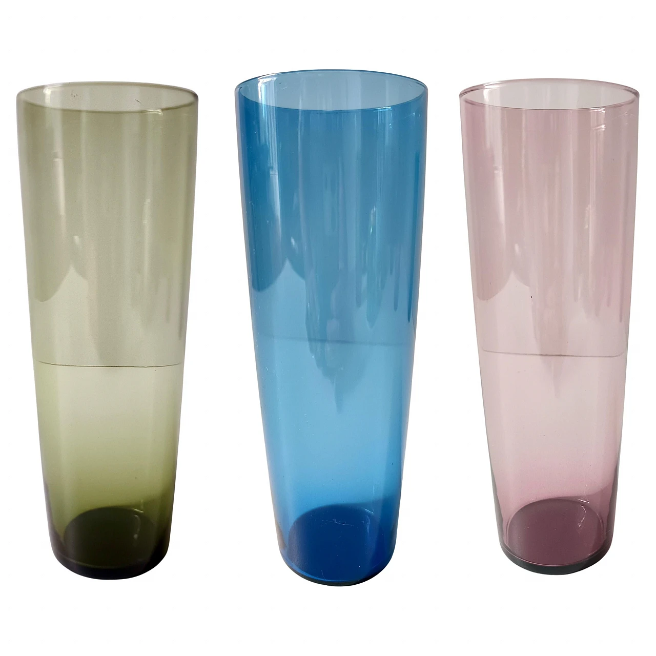 11 Colored glasses by Tapio Wirkkala for Iittala, 1960s 1