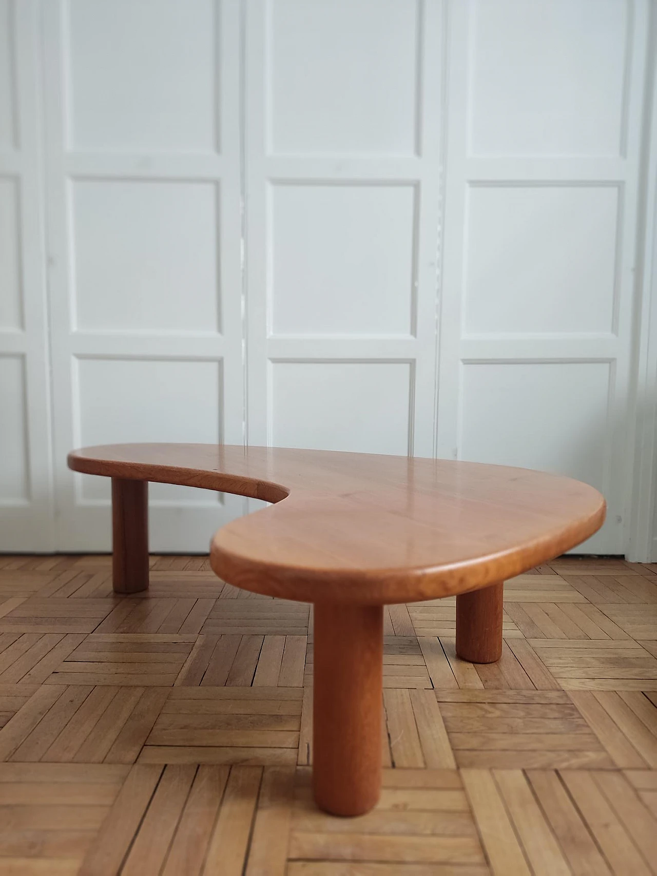 Boomerang wooden coffee table, 1980s 3