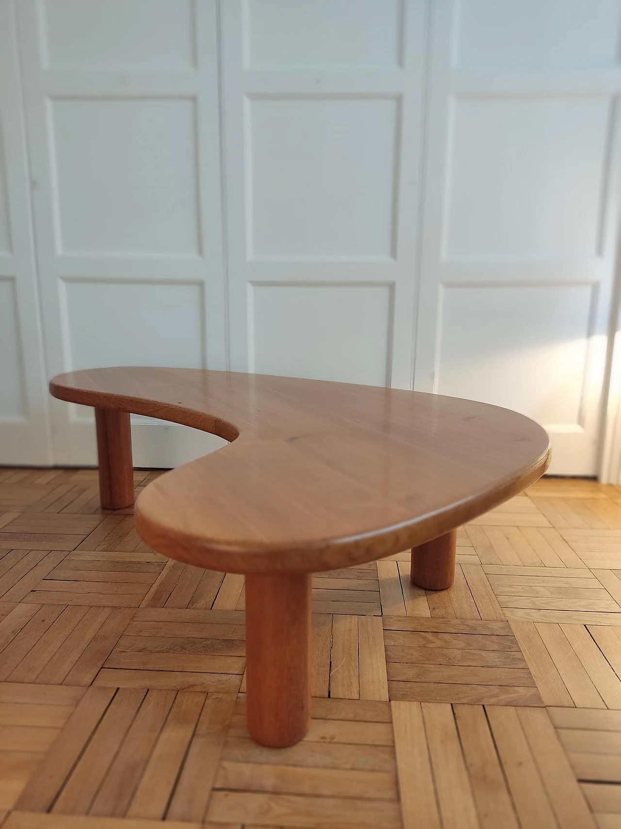 Boomerang wooden coffee table, 1980s 5