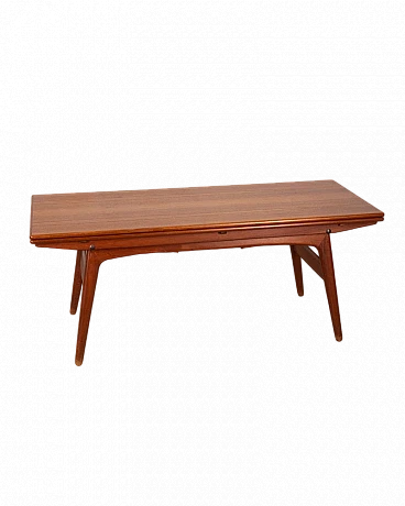 Danish extensible coffee table in teak, 1960s