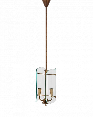 2-Light chandelier by Pietro Chiesa for Fontana Arte, 1940s