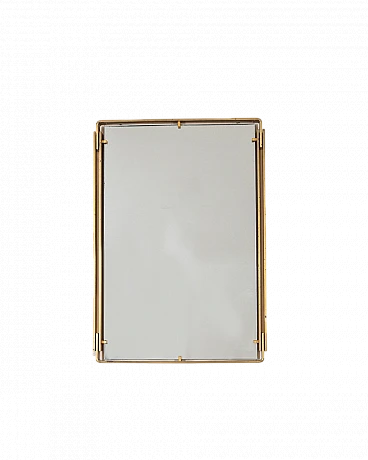 Wall mirror in brass by Sant'ambrogio & De Berti, 1960s