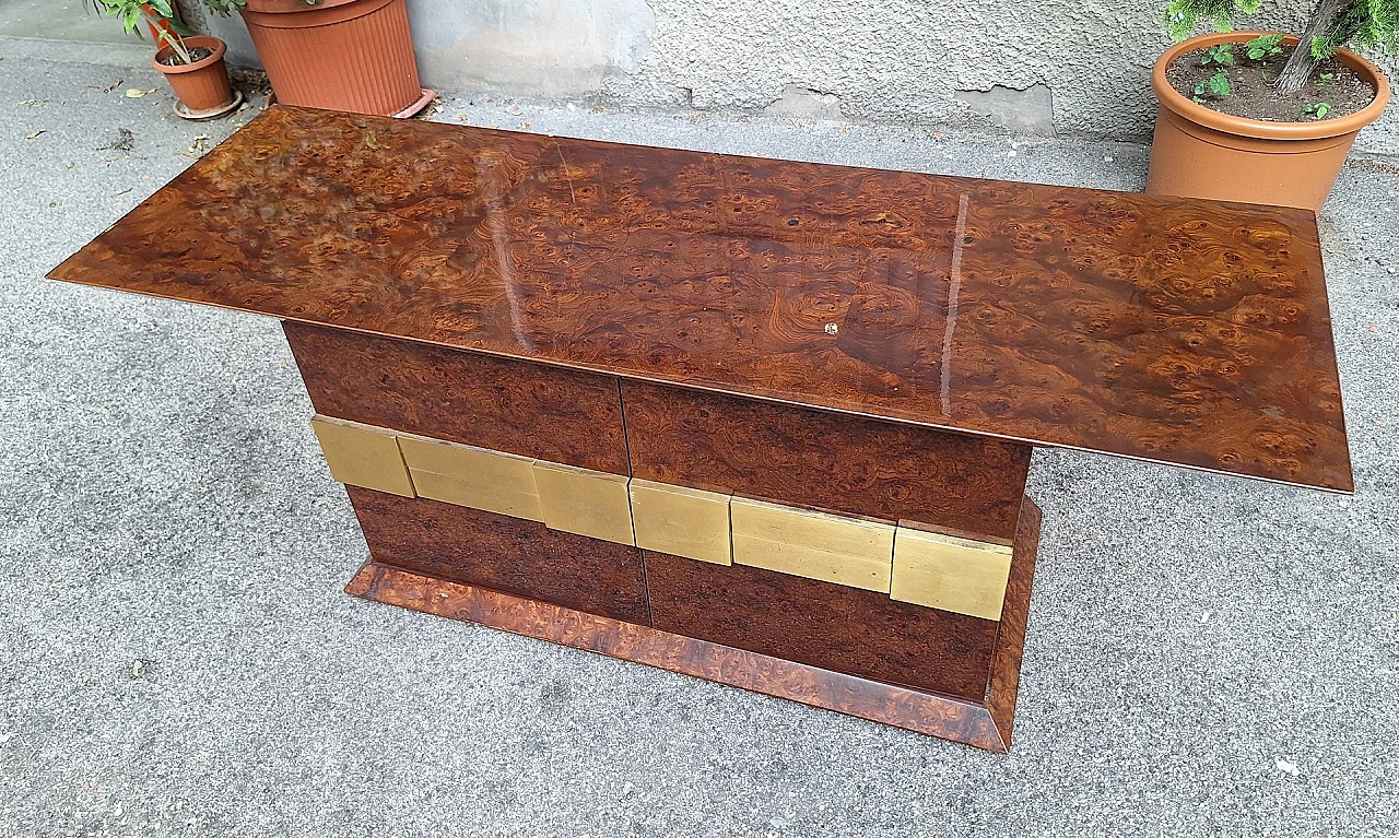 Marcus sideboard in briarwood by Frigerio for Frigerio Di Desio, 1960s 3