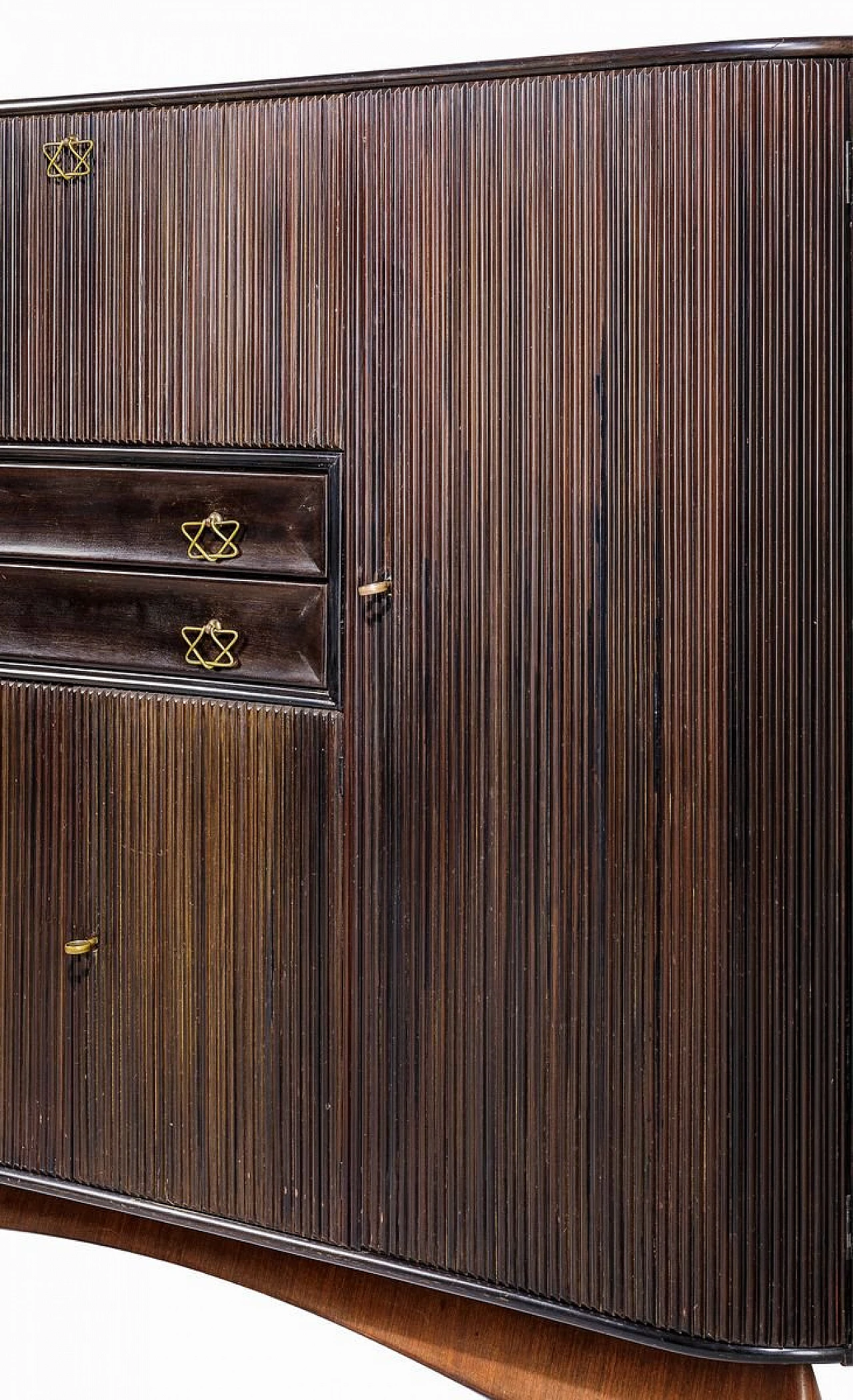 Bar cabinet in wood & brass by Osvaldo Borsani for ABV, 1950s 3