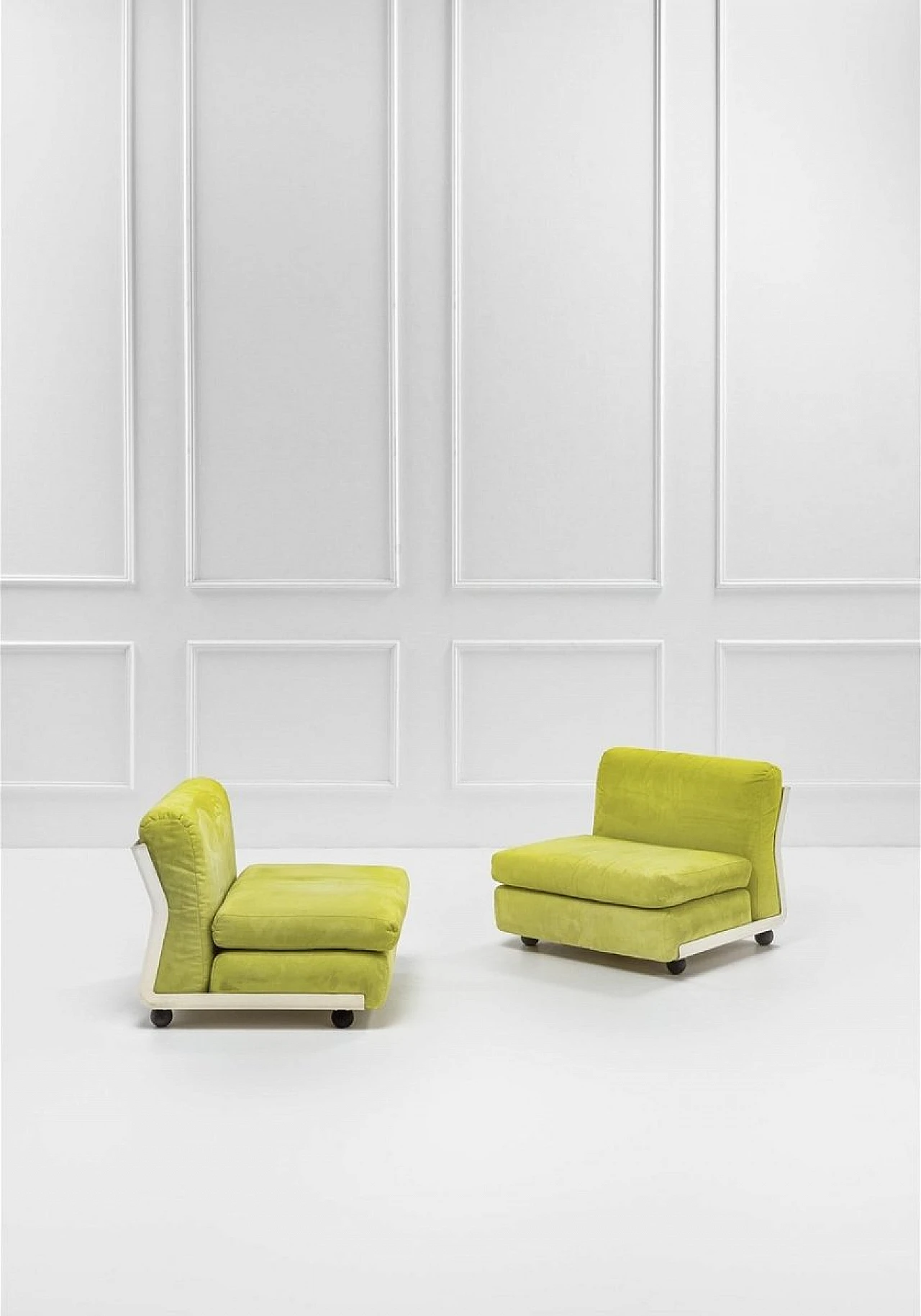 Pair of yellow Amanta armchairs by Mario Bellini for C&B, 1960s 1