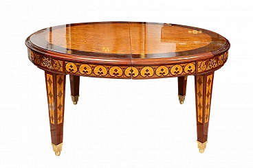 French Napoleon III wood extendable table, 19th century