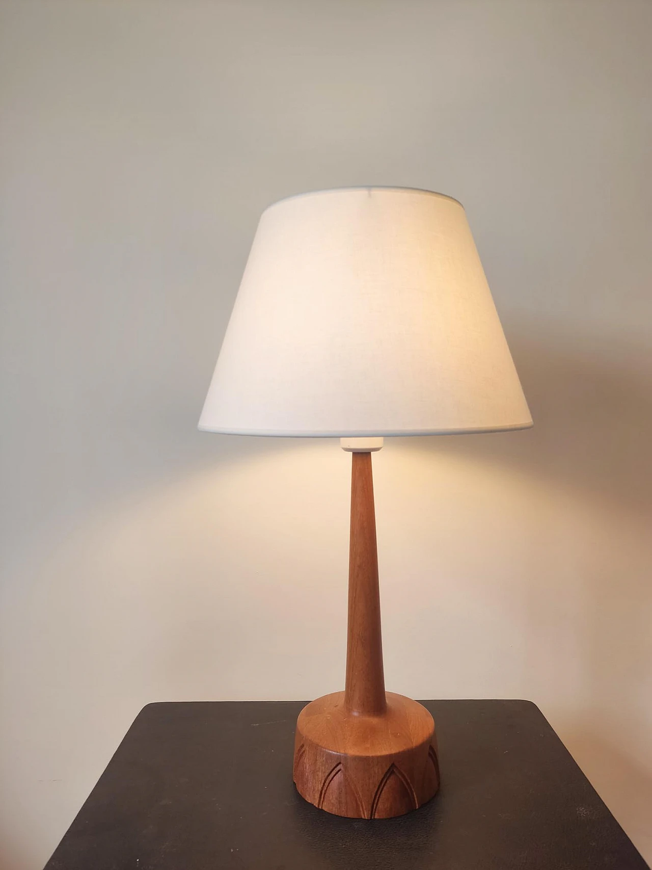 Teak table lamp by AB Stilarmatur Tranås, 1960s 6