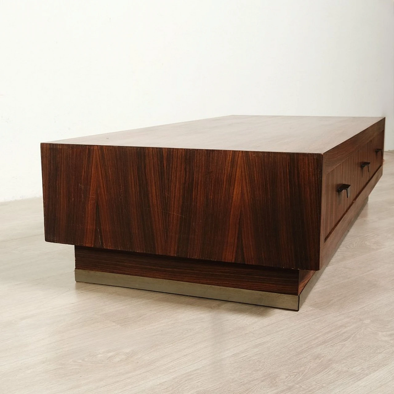 Rosewood TV cabinet with metal details, 1960s 13