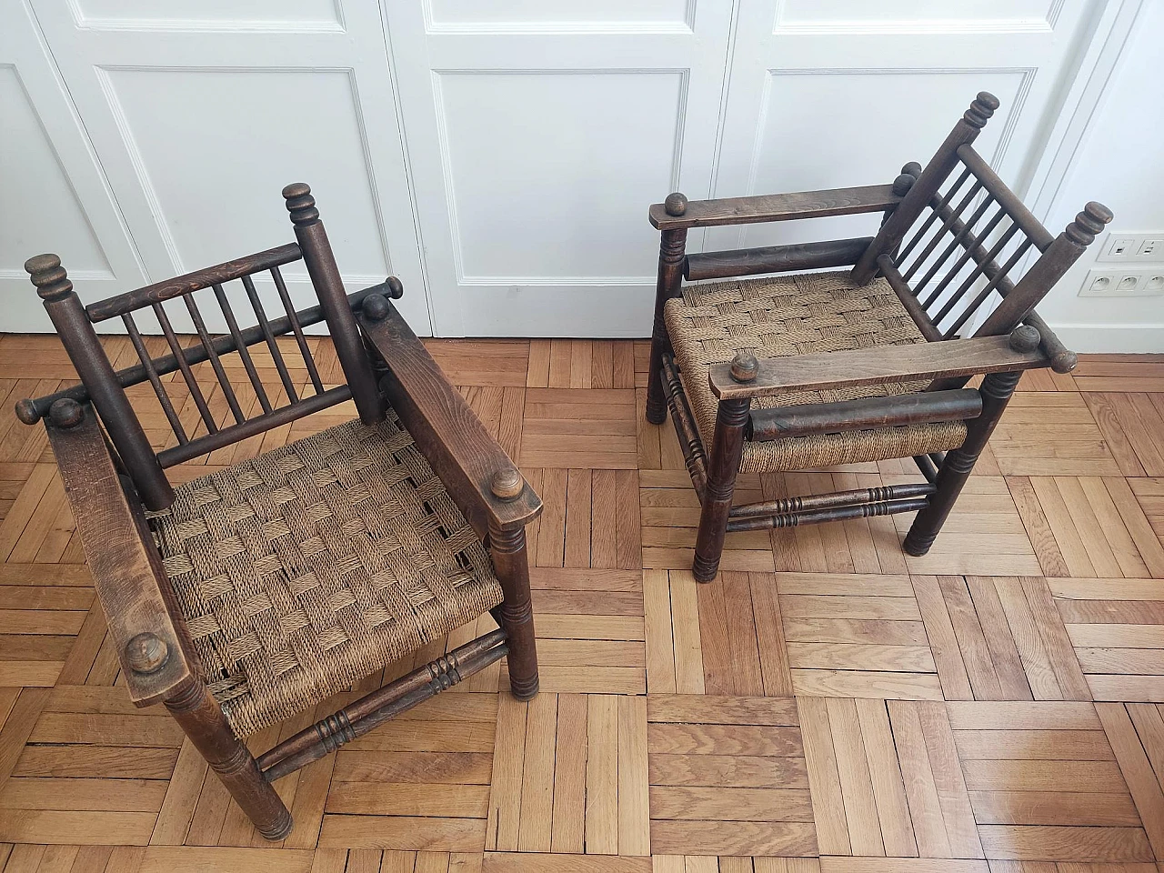 Pair of Art Deco armchairs by Charles Dudouyt, 1940s 2