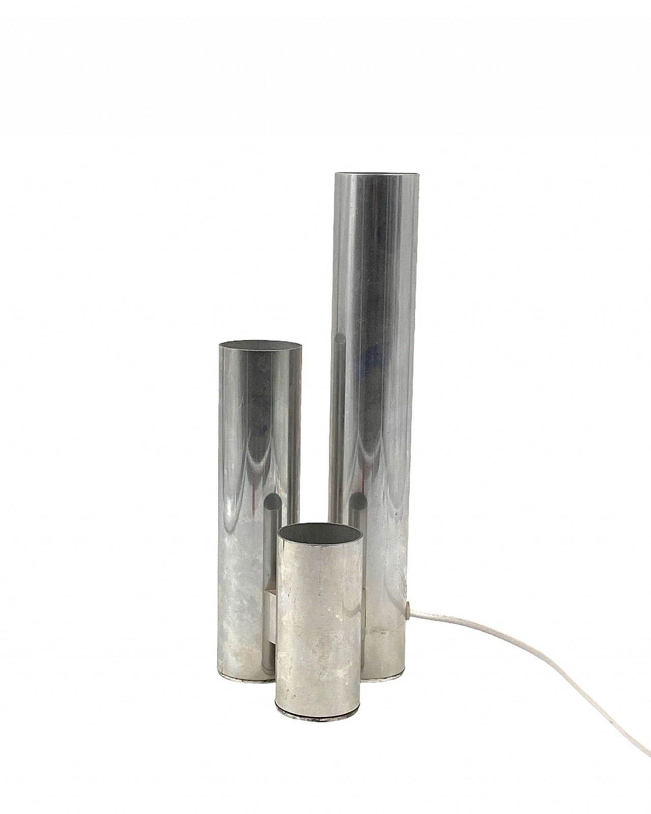 Metal three-light table lamp by Gaetano Sciolari, 1970s 10