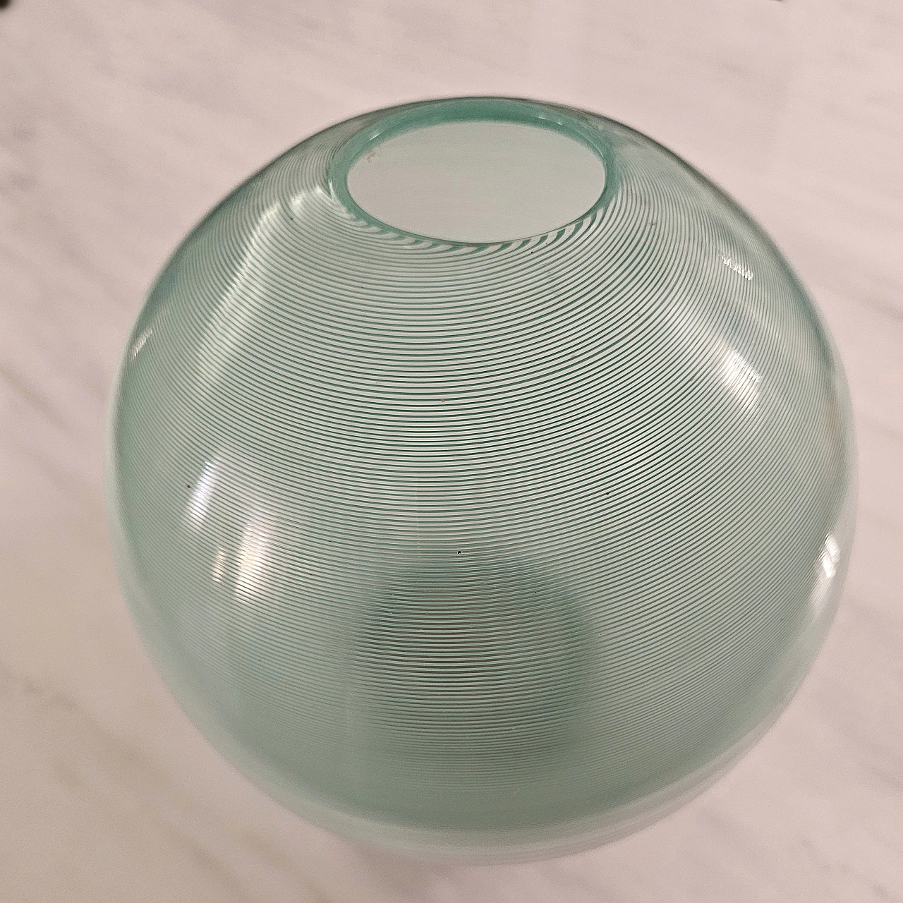 Spherical glass vase by Carlo Scarpa for Venini, 1980s 3