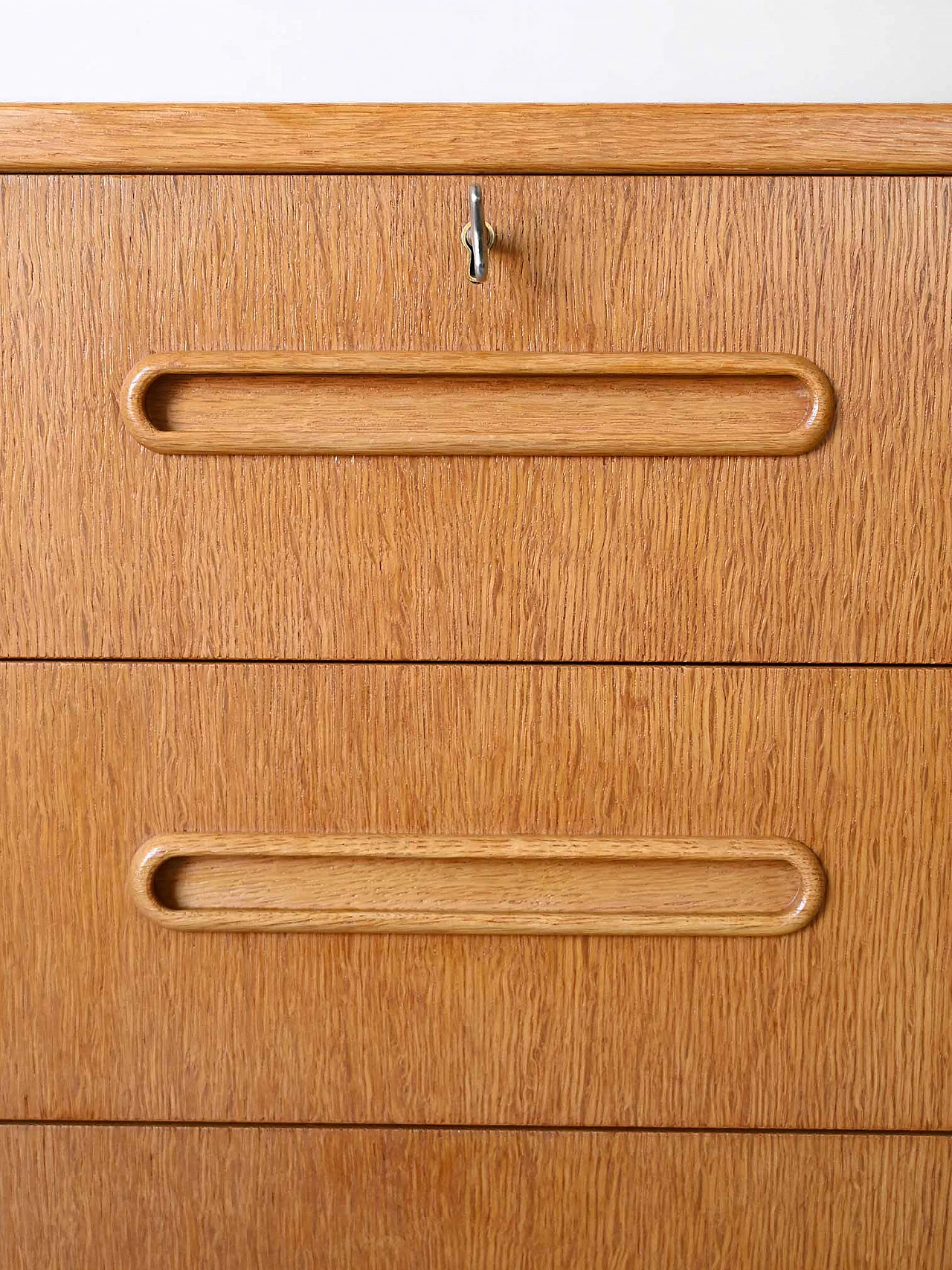 Oak three-drawers cabinet, 1960s 8