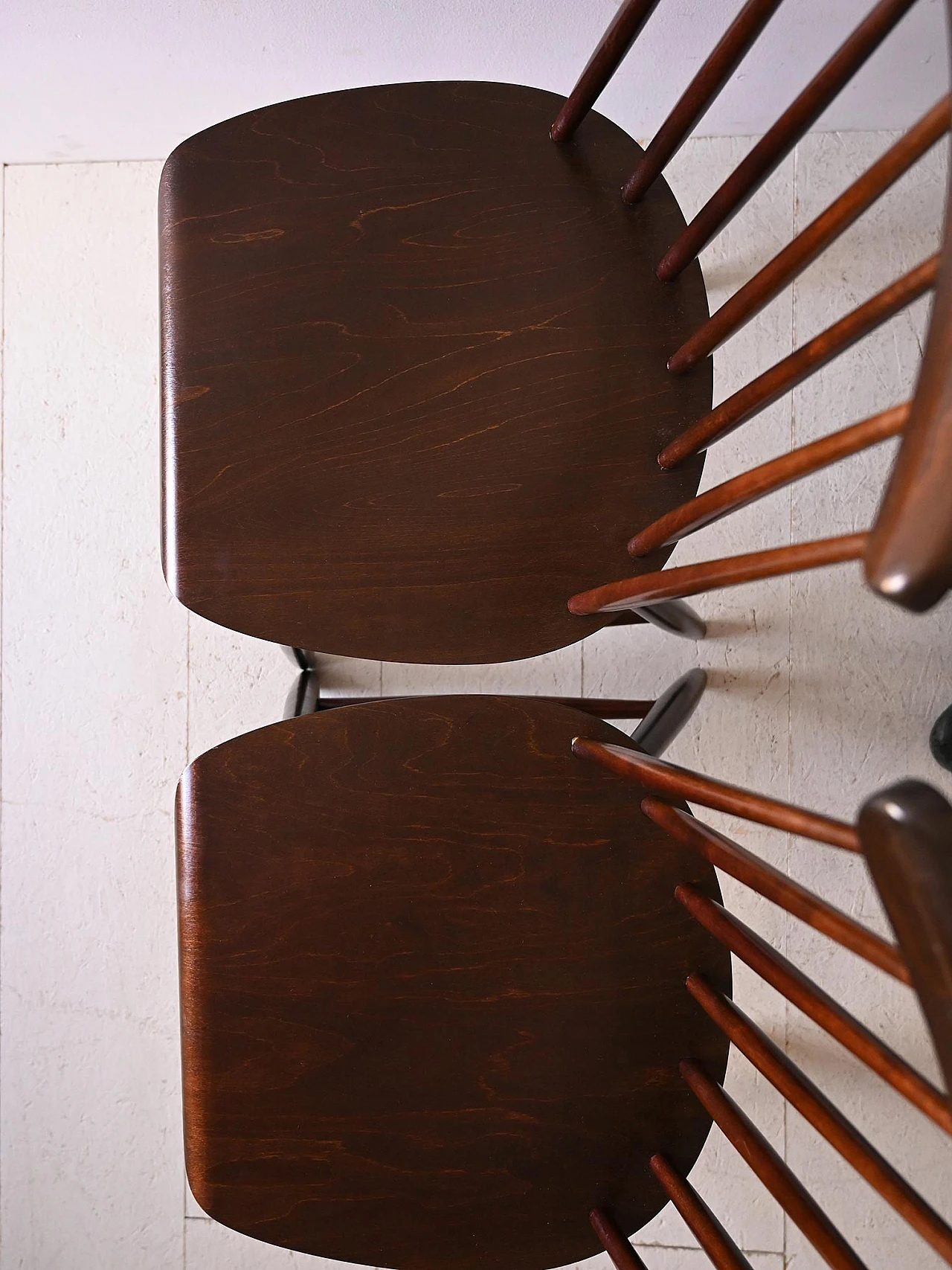 Pair of wood Pinnstolar chairs, 1960s 11