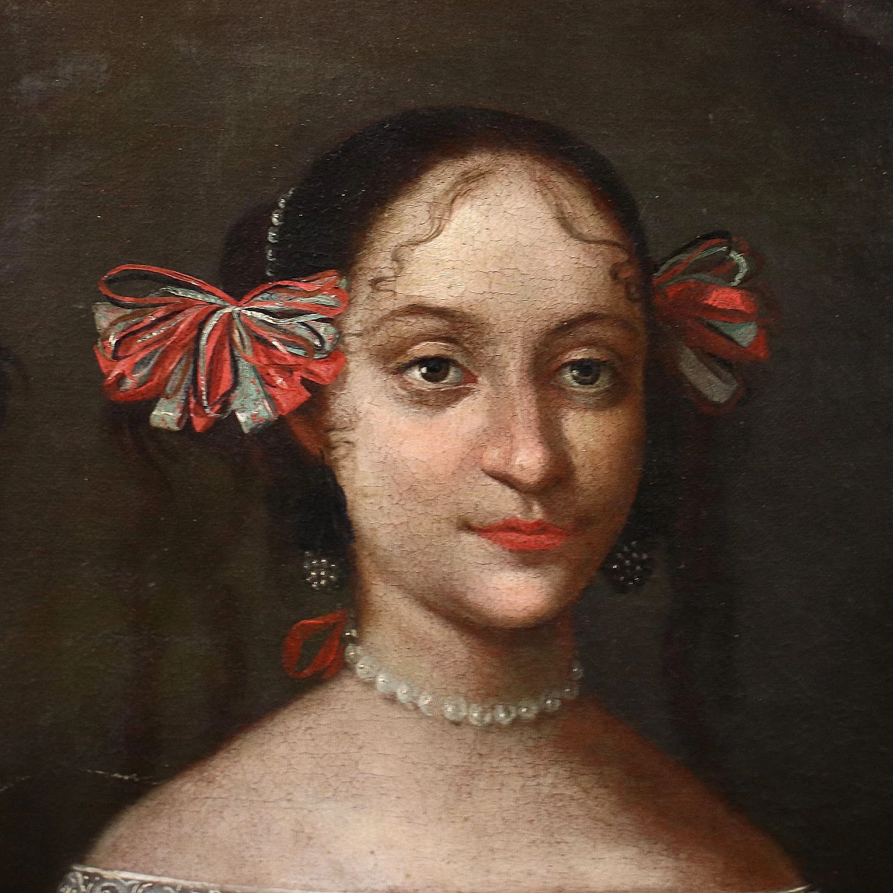 Portrait of young woman, oil painting on canvas, 1666 3