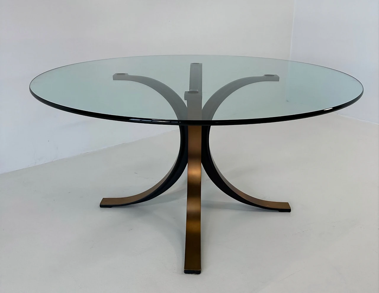 T69 table in iron & glass by Gerli & Borsani for Tecno, 1970s 2