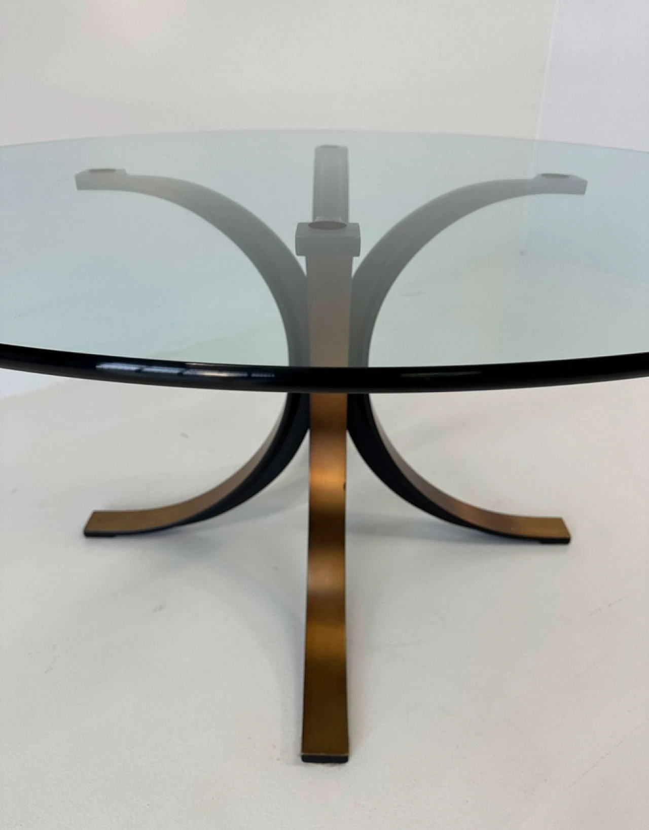 T69 table in iron & glass by Gerli & Borsani for Tecno, 1970s 3