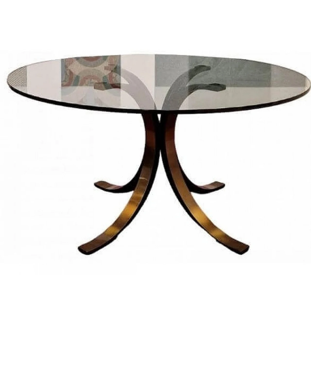 T69 table in iron & glass by Gerli & Borsani for Tecno, 1970s 4