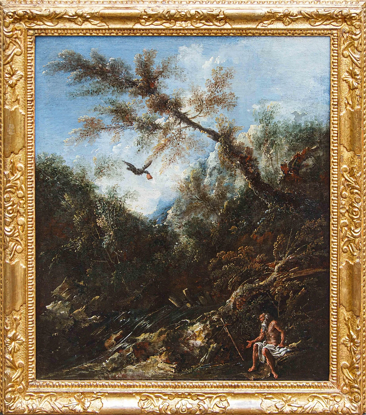 Peruzzini, Saint Paul the Hermit, oil painting on canvas, 17th century 1