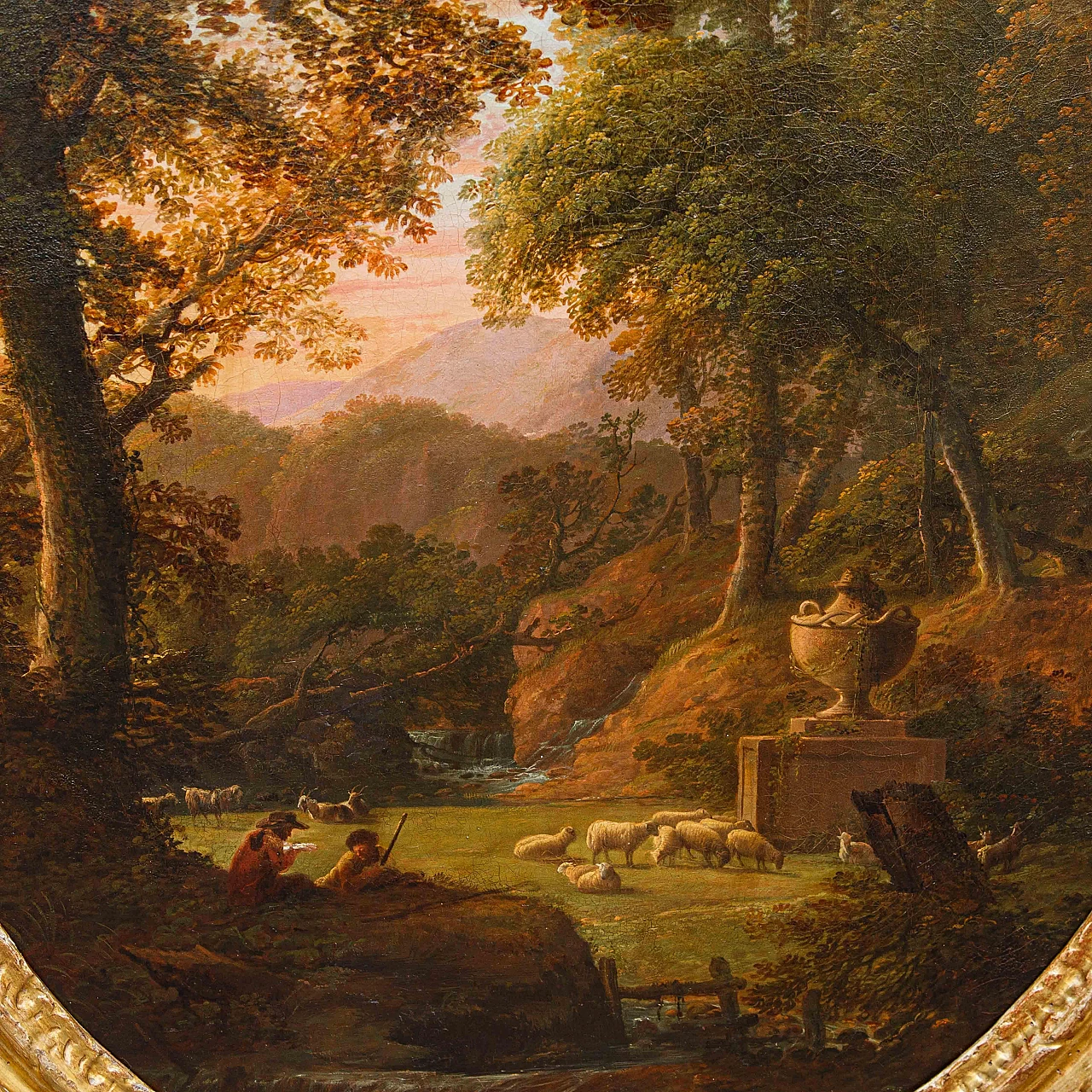 Lorrain's follower, landscape, oil painting on canvas, 17th century 2