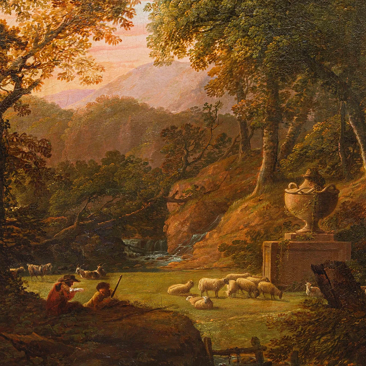 Lorrain's follower, landscape, oil painting on canvas, 17th century 3