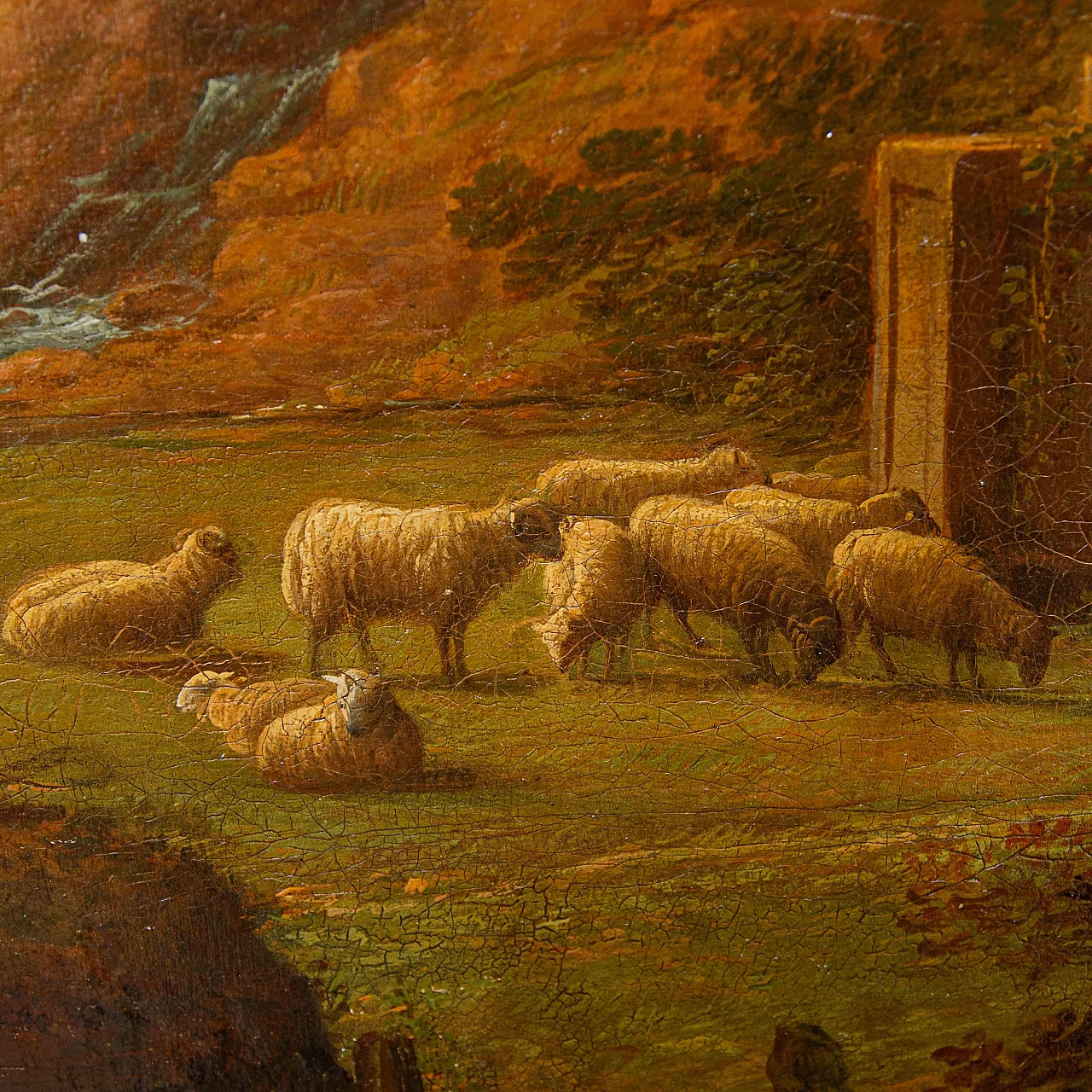 Lorrain's follower, landscape, oil painting on canvas, 17th century 5