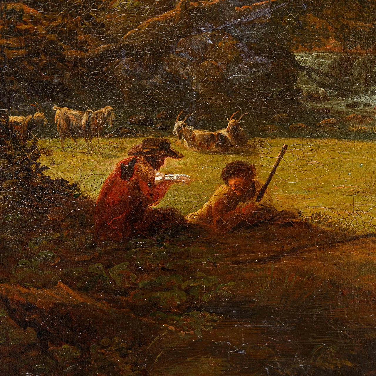 Lorrain's follower, landscape, oil painting on canvas, 17th century 6