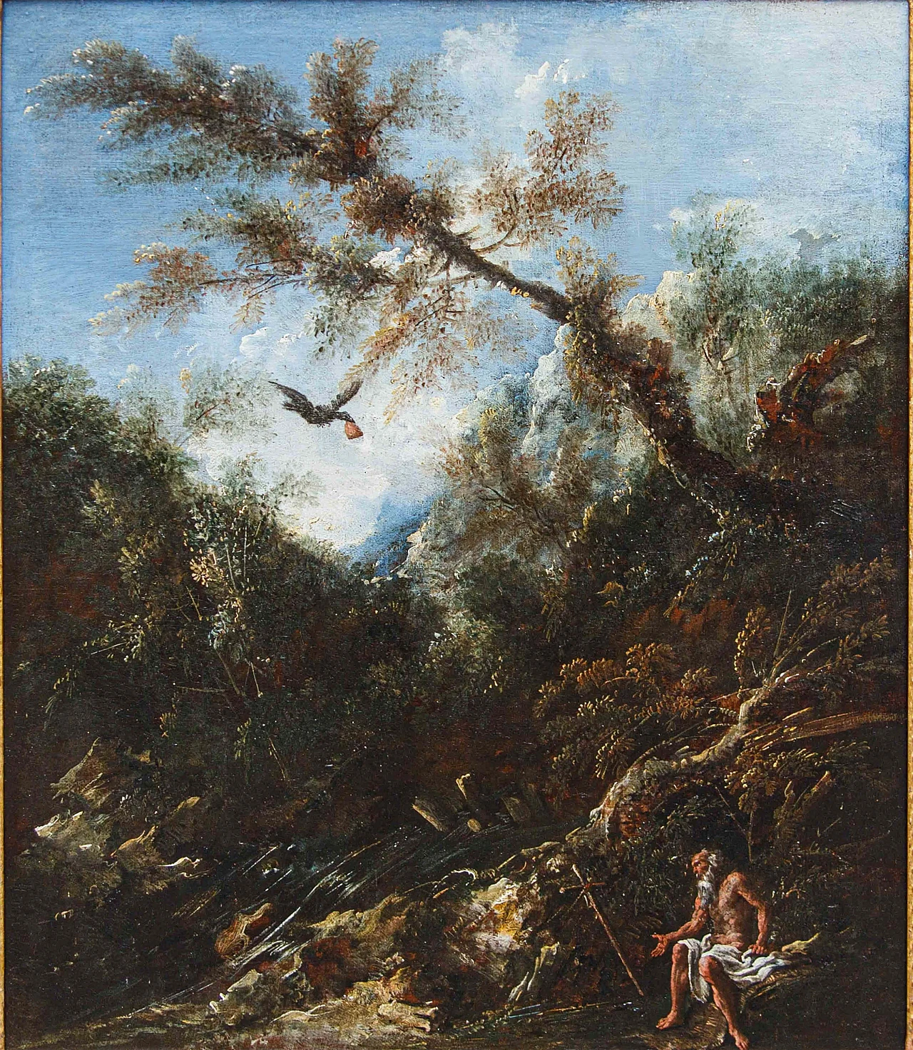 Peruzzini, Saint Paul the Hermit, oil painting on canvas, 17th century 6