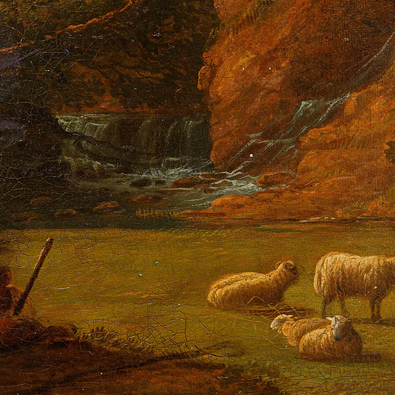 Lorrain's follower, landscape, oil painting on canvas, 17th century 9