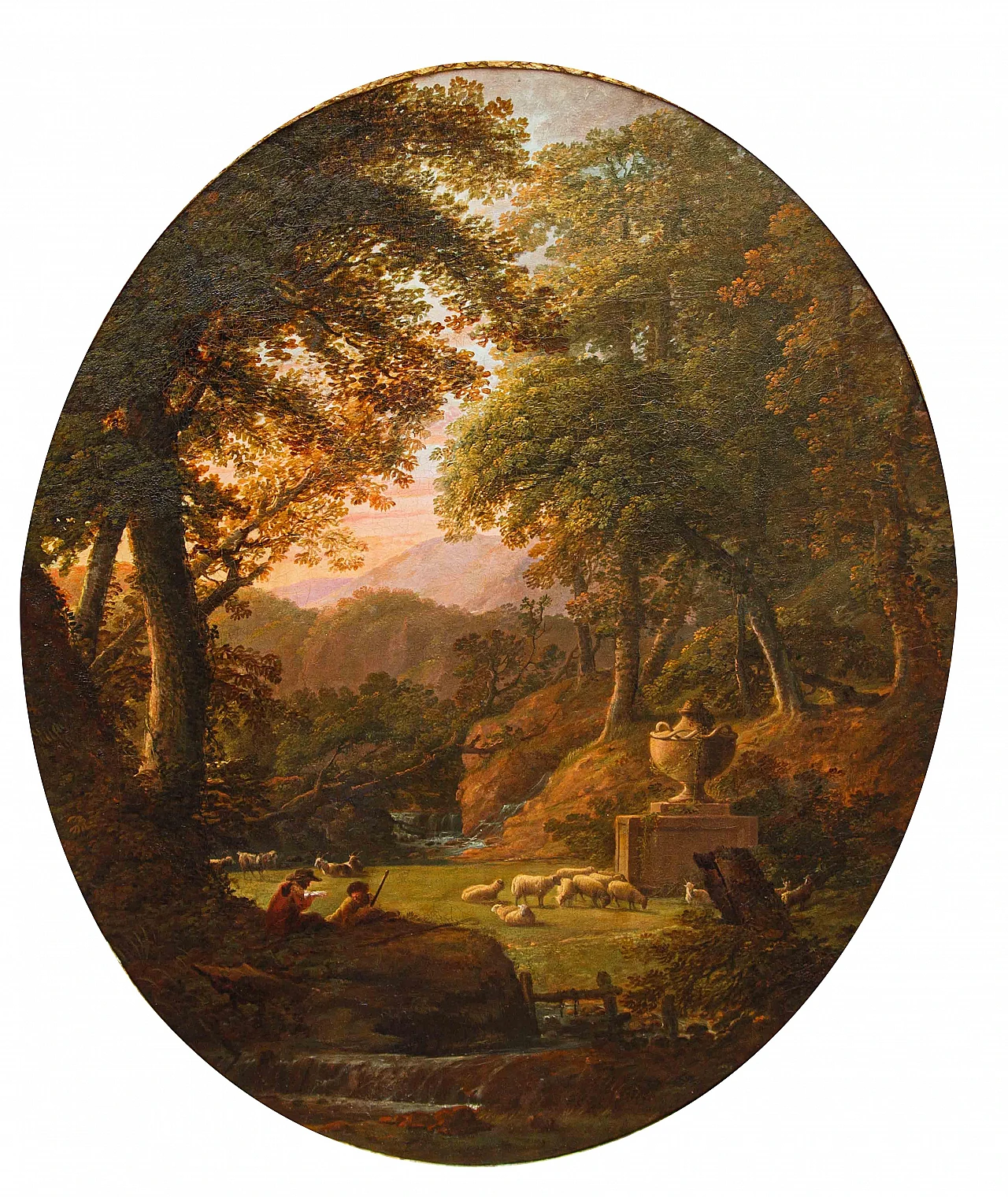 Lorrain's follower, landscape, oil painting on canvas, 17th century 12