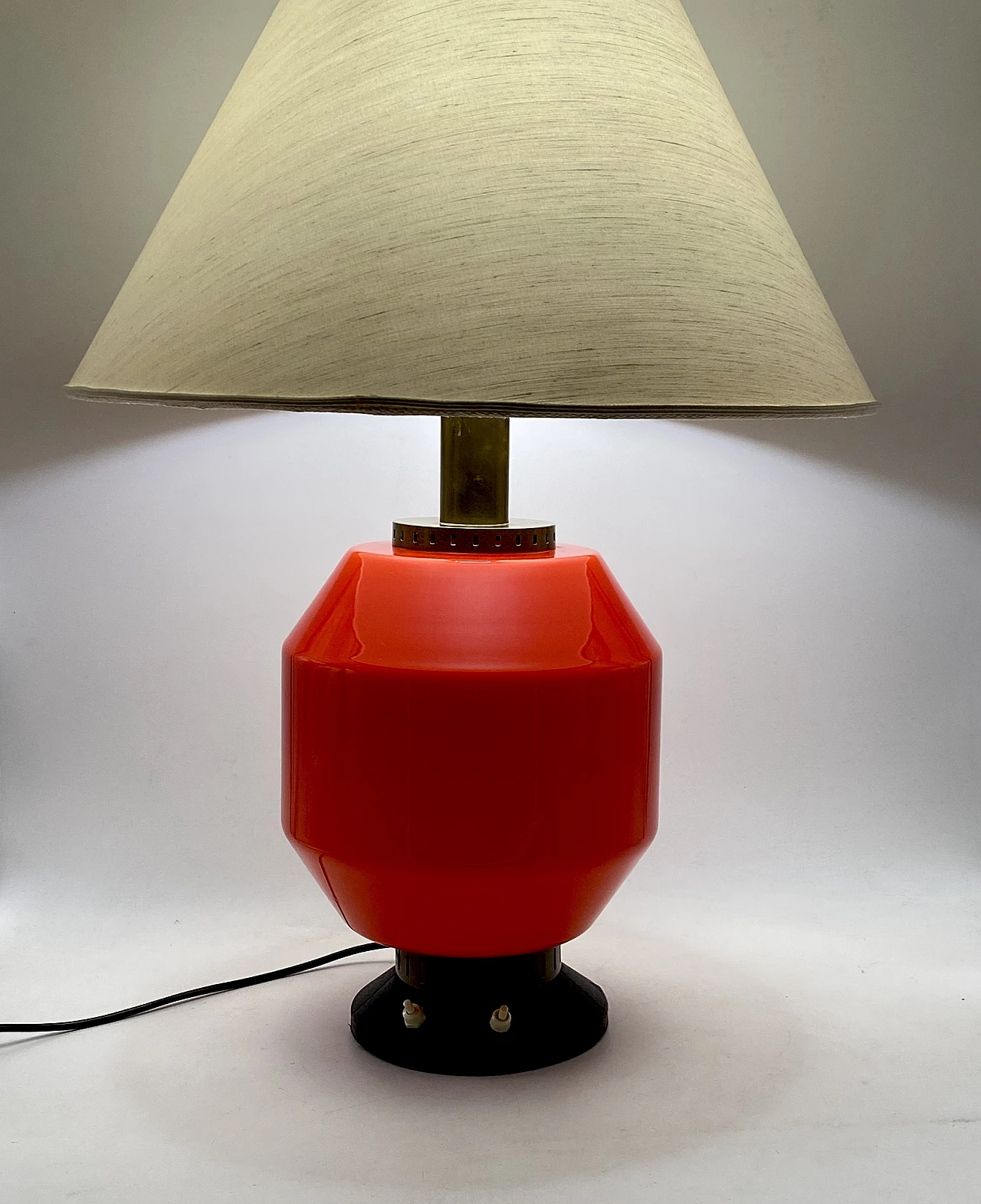 Table lamp glass base by Stilnovo, 1960s 20