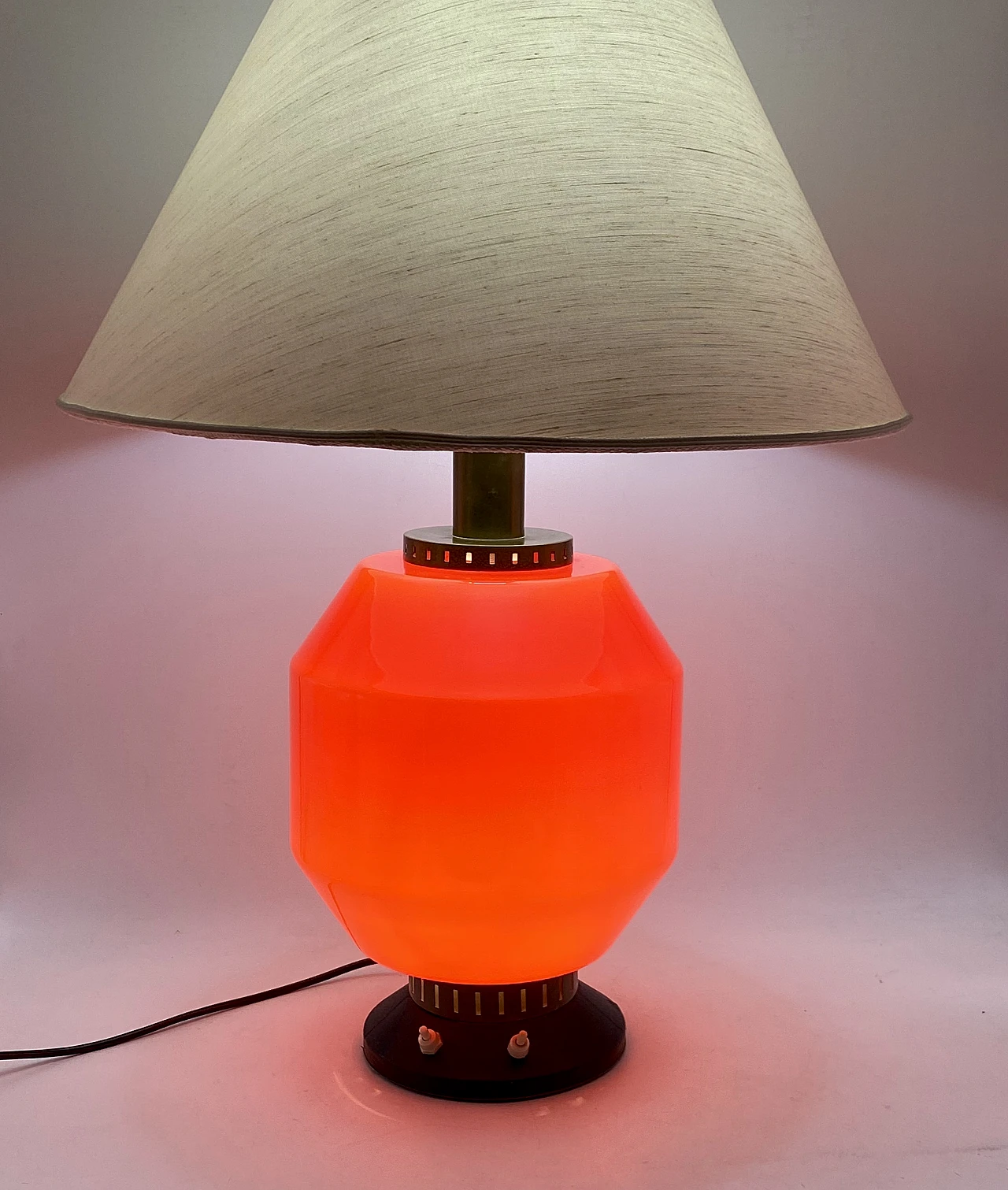 Table lamp glass base by Stilnovo, 1960s 21