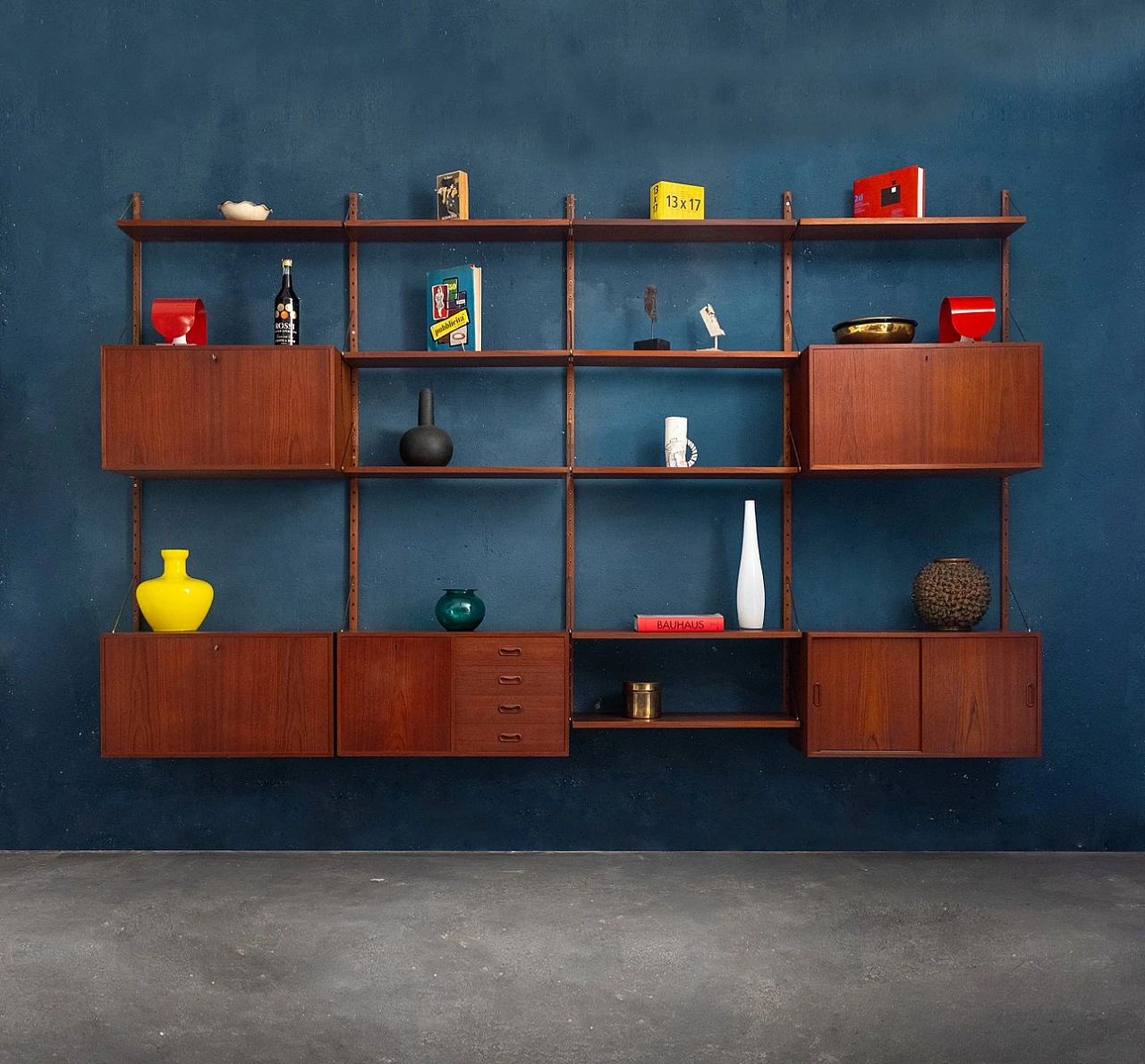 Teak bookcase by Hans Olsen, 1960s 2