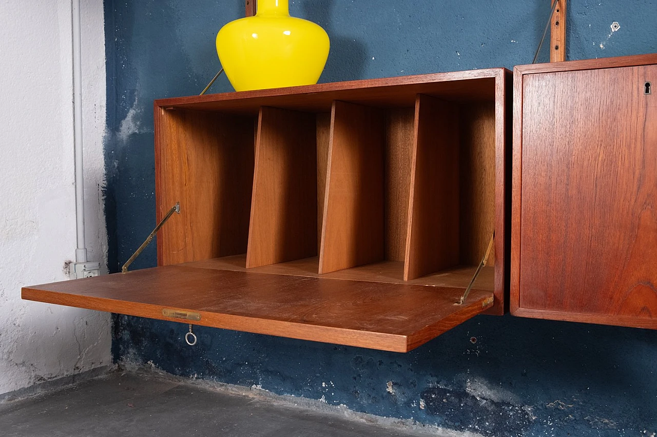 Libreria in teak di Hans Olsen, anni '60 7