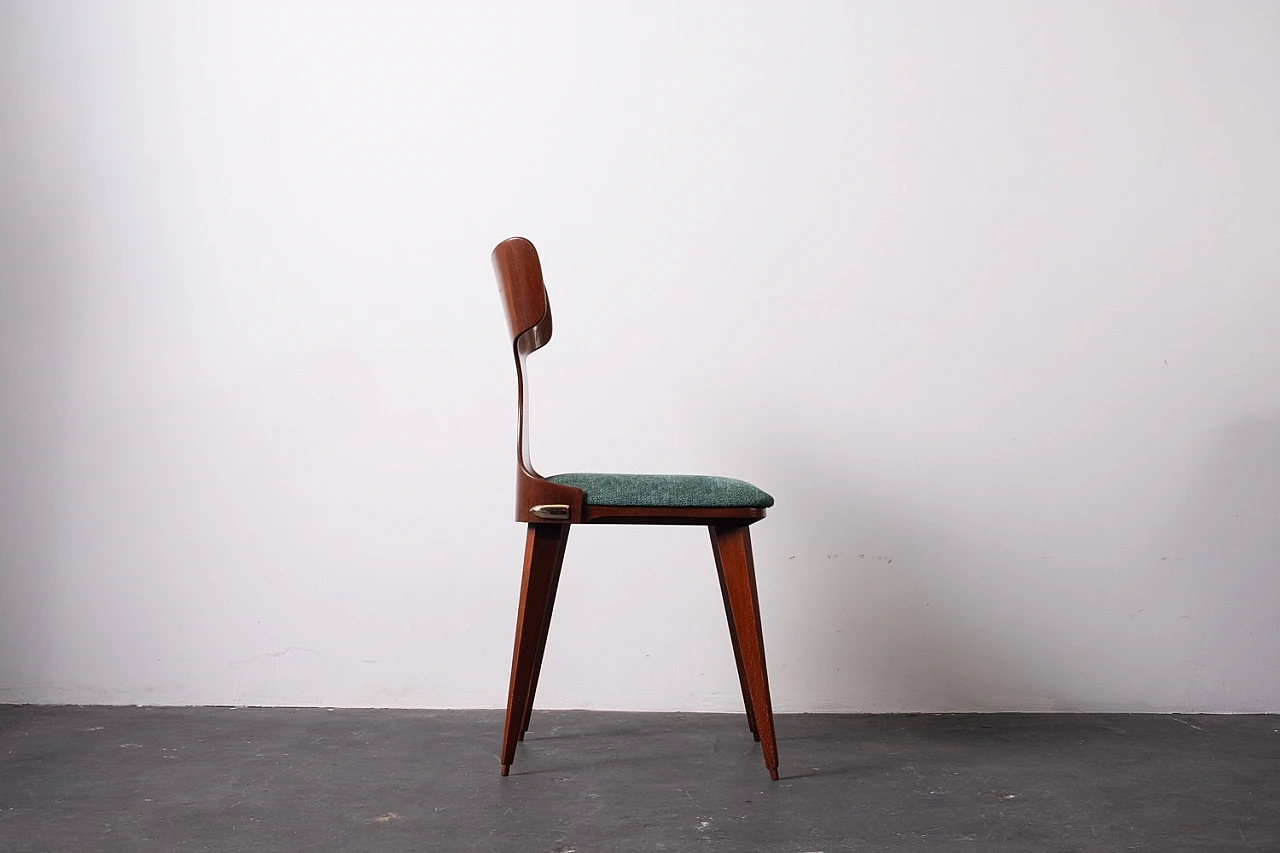 Sedia in faggio e teak di Carlo Ratti, anni '50 1