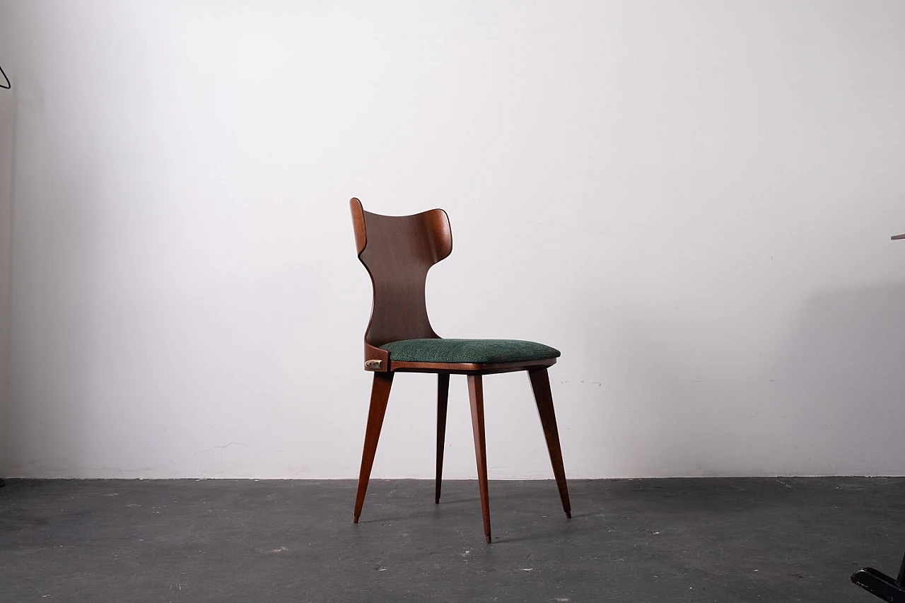 Beech and teak chair by Carlo Ratti, 1950s 2