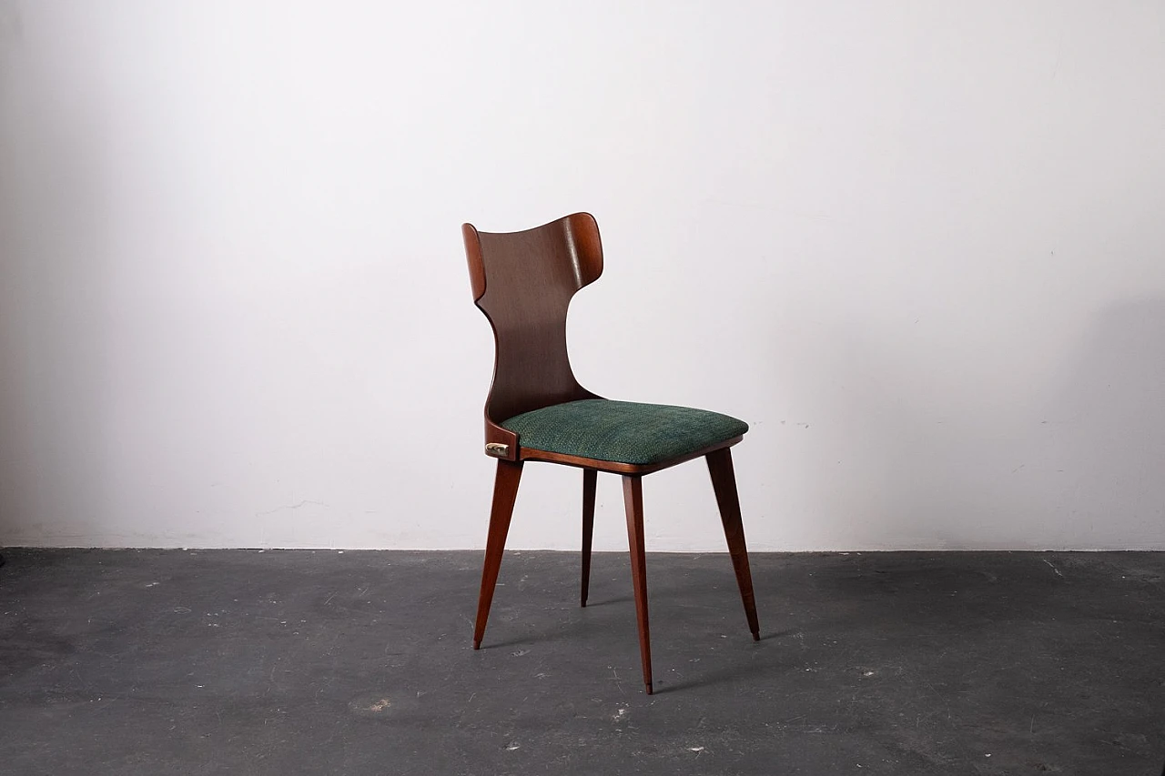 Beech and teak chair by Carlo Ratti, 1950s 8