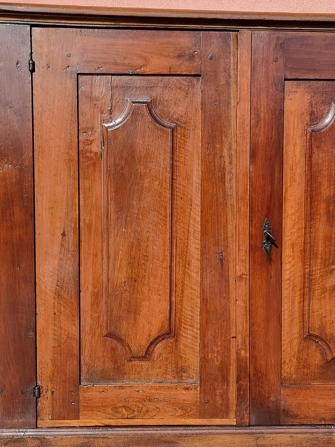 Pair of sideboards in walnut and fir wood with 2 doors, 17th century 3