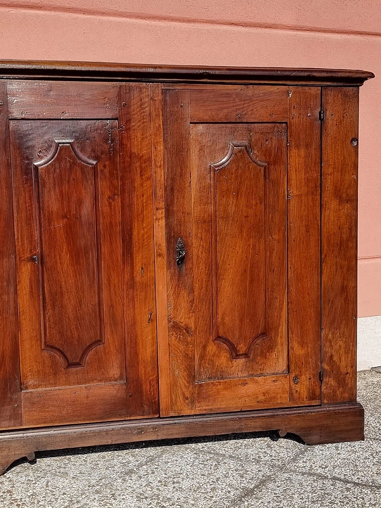 Pair of sideboards in walnut and fir wood with 2 doors, 17th century 4