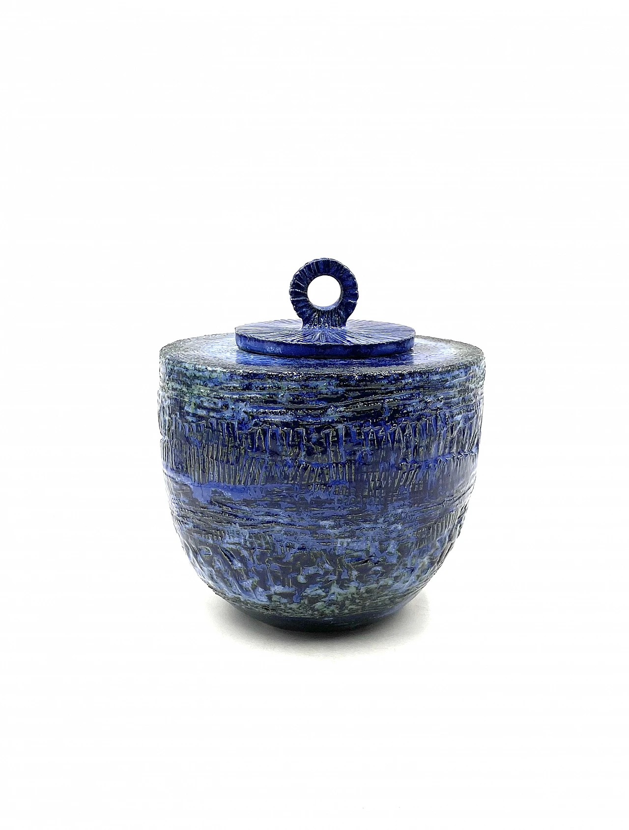 Blue terracotta vase, 1950s 13