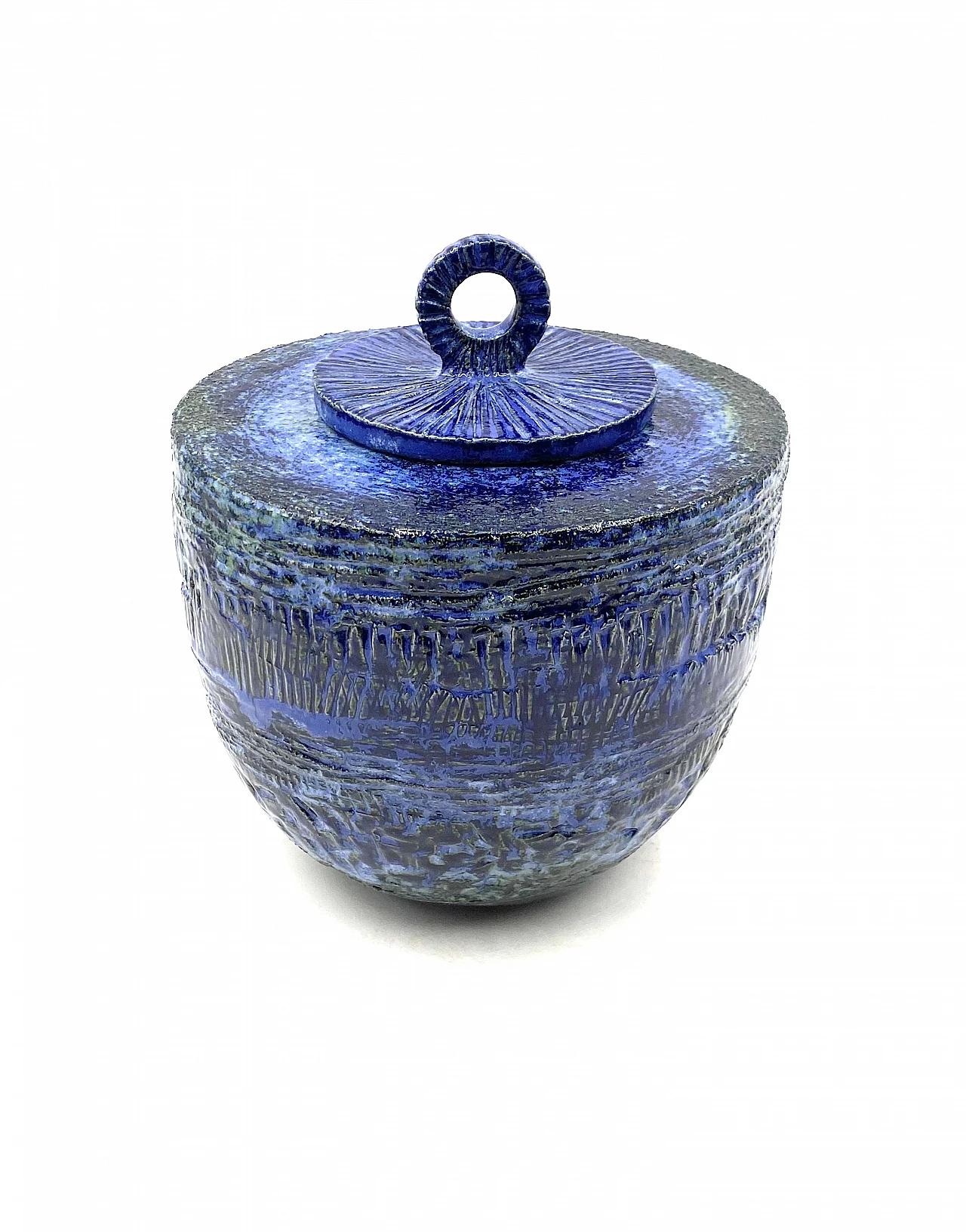 Blue terracotta vase, 1950s 14